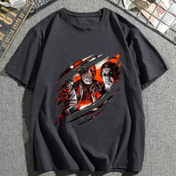A Gothic Universe Other - Men's Short Sleeve Horror Tee | Breathable Soft-Stretchy Material Grey Top XL